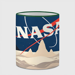 Кружка 3D NASA ретро, цвет: 3D-зеленый кант — фото 2