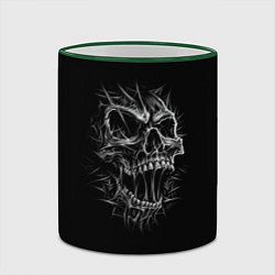Кружка 3D Череп с шипами, цвет: 3D-зеленый кант — фото 2