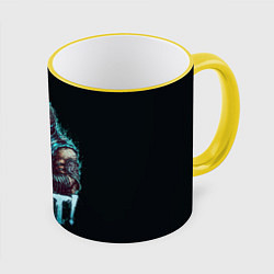 Кружка 3D Sub-zero - Mortal Kombat, цвет: 3D-желтый кант