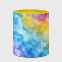 Кружка 3D Радужный паттерн, цвет: 3D-белый + желтый — фото 2