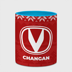 Кружка 3D Новогодний Changan, цвет: 3D-белый + небесно-голубой — фото 2