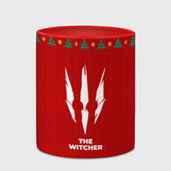 Кружка 3D The Witcher new year, цвет: 3D-белый + красный — фото 2