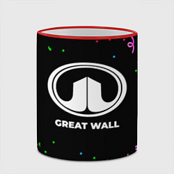 Кружка 3D Great Wall конфети, цвет: 3D-красный кант — фото 2