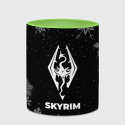 Кружка 3D Снежный Skyrim, цвет: 3D-белый + светло-зеленый — фото 2