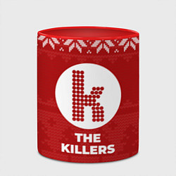 Кружка 3D Новогодний The Killers, цвет: 3D-белый + красный — фото 2