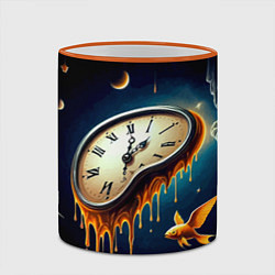 Кружка 3D Течение времени - сюрреализм, цвет: 3D-оранжевый кант — фото 2