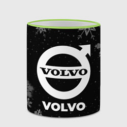 Кружка 3D Снежный Volvo, цвет: 3D-светло-зеленый кант — фото 2
