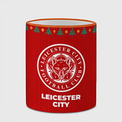 Кружка 3D Leicester City new year, цвет: 3D-оранжевый кант — фото 2