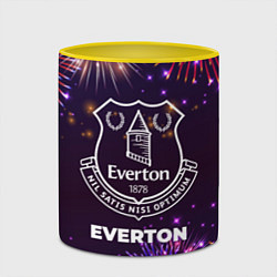 Кружка 3D Праздничный Everton, цвет: 3D-белый + желтый — фото 2