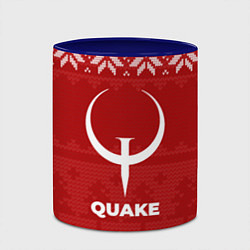 Кружка 3D Новогодний Quake, цвет: 3D-белый + синий — фото 2