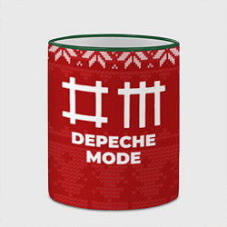 Кружка 3D Новогодний Depeche Mode, цвет: 3D-зеленый кант — фото 2