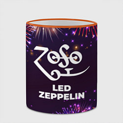 Кружка 3D Праздничный Led Zeppelin, цвет: 3D-оранжевый кант — фото 2