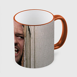 Кружка 3D The shining - heres johnny, цвет: 3D-оранжевый кант