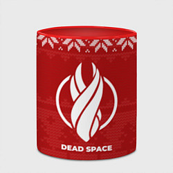 Кружка 3D Новогодний Dead Space, цвет: 3D-белый + красный — фото 2