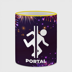 Кружка 3D Праздничный Portal, цвет: 3D-желтый кант — фото 2
