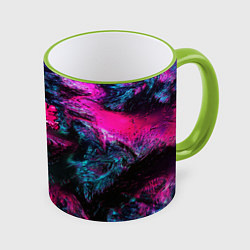 Кружка 3D Tekken neon colors, цвет: 3D-светло-зеленый кант