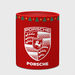 Кружка 3D Porsche new year, цвет: 3D-белый + красный — фото 2