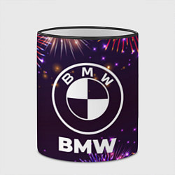 Кружка 3D Праздничный BMW, цвет: 3D-черный кант — фото 2