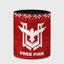 Кружка 3D Новогодний Free Fire, цвет: 3D-белый + черный — фото 2