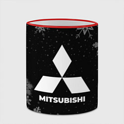 Кружка 3D Снежный Mitsubishi, цвет: 3D-красный кант — фото 2