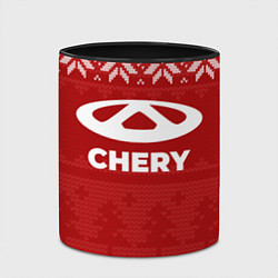 Кружка 3D Новогодний Chery, цвет: 3D-белый + черный — фото 2