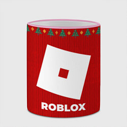 Кружка 3D Roblox new year, цвет: 3D-розовый кант — фото 2