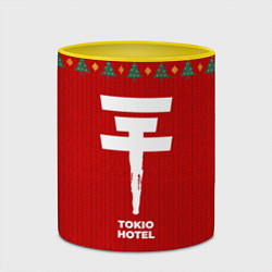 Кружка 3D Tokio Hotel new year, цвет: 3D-белый + желтый — фото 2