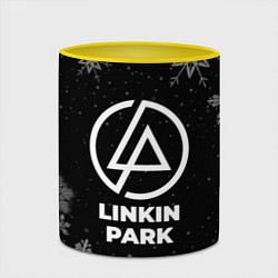 Кружка 3D Снежный Linkin Park, цвет: 3D-белый + желтый — фото 2