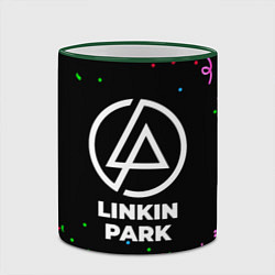 Кружка 3D Linkin Park конфети, цвет: 3D-зеленый кант — фото 2