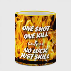 Кружка 3D Counter Strike - motto flame, цвет: 3D-желтый кант — фото 2