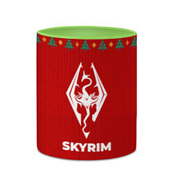 Кружка 3D Skyrim new year, цвет: 3D-белый + светло-зеленый — фото 2