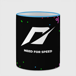 Кружка 3D Need for Speed конфети, цвет: 3D-небесно-голубой кант — фото 2