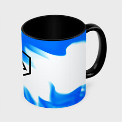 Кружка 3D Linkin park blue flame, цвет: 3D-белый + черный