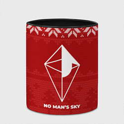 Кружка 3D Новогодний No Mans Sky, цвет: 3D-белый + черный — фото 2