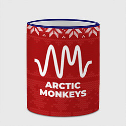 Кружка 3D Новогодний Arctic Monkeys, цвет: 3D-синий кант — фото 2
