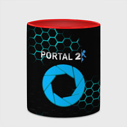 Кружка 3D Portal соты броня, цвет: 3D-белый + красный — фото 2