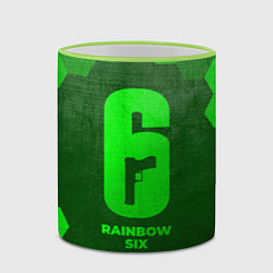 Кружка 3D Rainbow Six - green gradient, цвет: 3D-светло-зеленый кант — фото 2