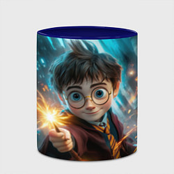 Кружка 3D Милый Гарри Поттер, цвет: 3D-белый + синий — фото 2