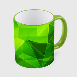 Кружка 3D AC DC green poly, цвет: 3D-светло-зеленый кант