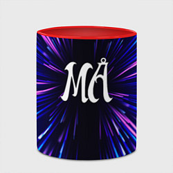 Кружка 3D Maneskin neon energy, цвет: 3D-белый + красный — фото 2