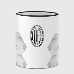 Кружка 3D AC Milan white poly, цвет: 3D-черный кант — фото 2