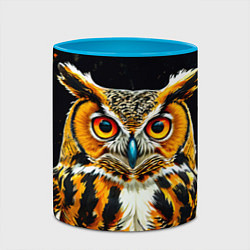 Кружка 3D Совиная голова, цвет: 3D-белый + небесно-голубой — фото 2