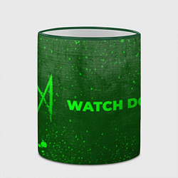 Кружка 3D Watch Dogs - green gradient по-горизонтали, цвет: 3D-зеленый кант — фото 2