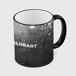 Кружка 3D Valorant - grey gradient по-горизонтали, цвет: 3D-черный кант