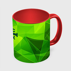 Кружка 3D My Chemical Romance green poly, цвет: 3D-белый + красный