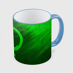 Кружка 3D Demon Slayer - green gradient, цвет: 3D-небесно-голубой кант