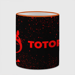 Кружка 3D Totoro - red gradient по-горизонтали, цвет: 3D-оранжевый кант — фото 2