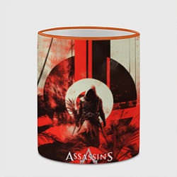 Кружка 3D Assassins Creed ninja, цвет: 3D-оранжевый кант — фото 2