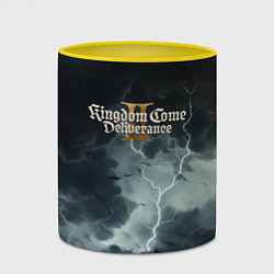 Кружка 3D Kingdom Come Deliverance 2 логотип игры, цвет: 3D-белый + желтый — фото 2