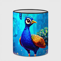 Кружка 3D Павлинчик, цвет: 3D-черный кант — фото 2